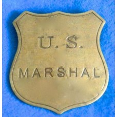 US Marshall Brass Badge
